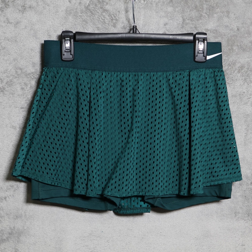Nike Court Victory Tennis Skort Women Medium Green Skirt Mesh Dri-Fit CK8397-300